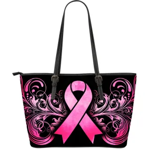 Breast Cancer Awareness Leather Tote Bag