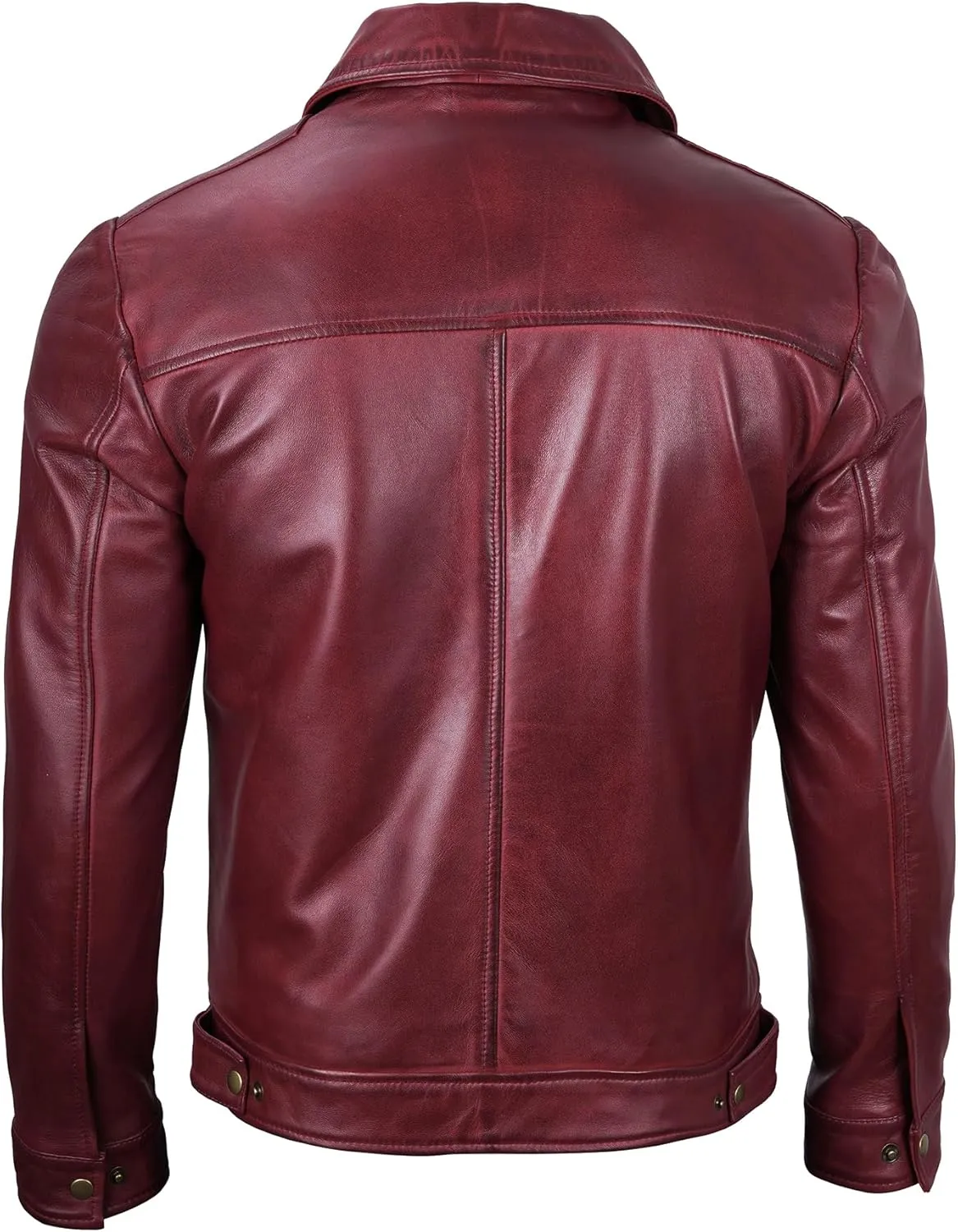 Brown Leather Jacket Men - Black Real Lambskin Mens Leather Jacket