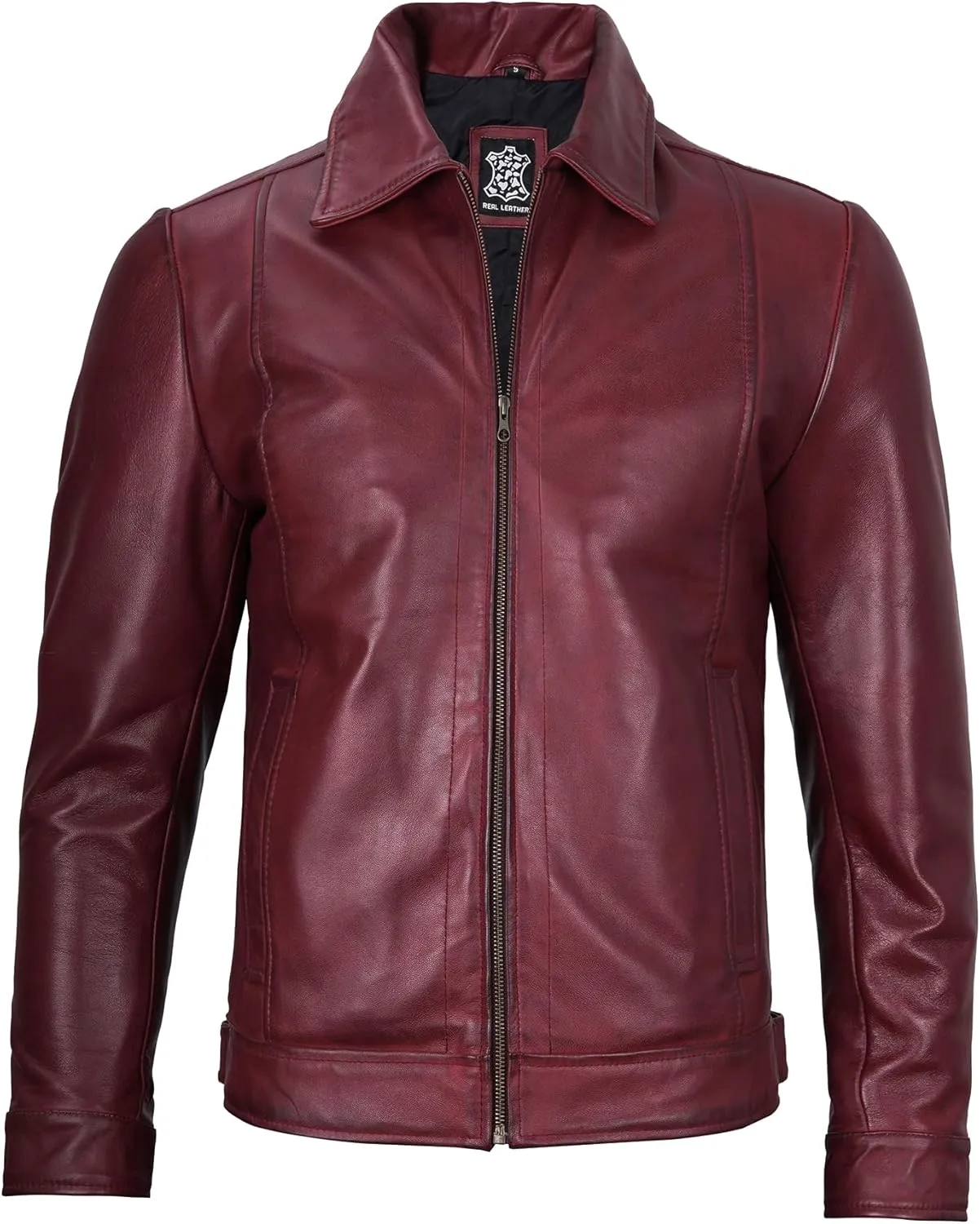 Brown Leather Jacket Men - Black Real Lambskin Mens Leather Jacket
