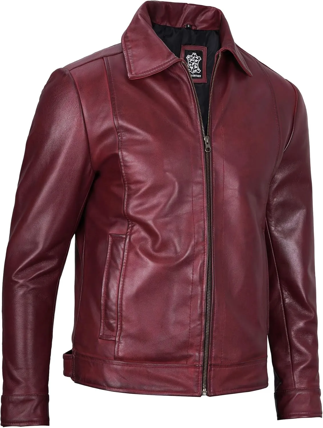 Brown Leather Jacket Men - Black Real Lambskin Mens Leather Jacket
