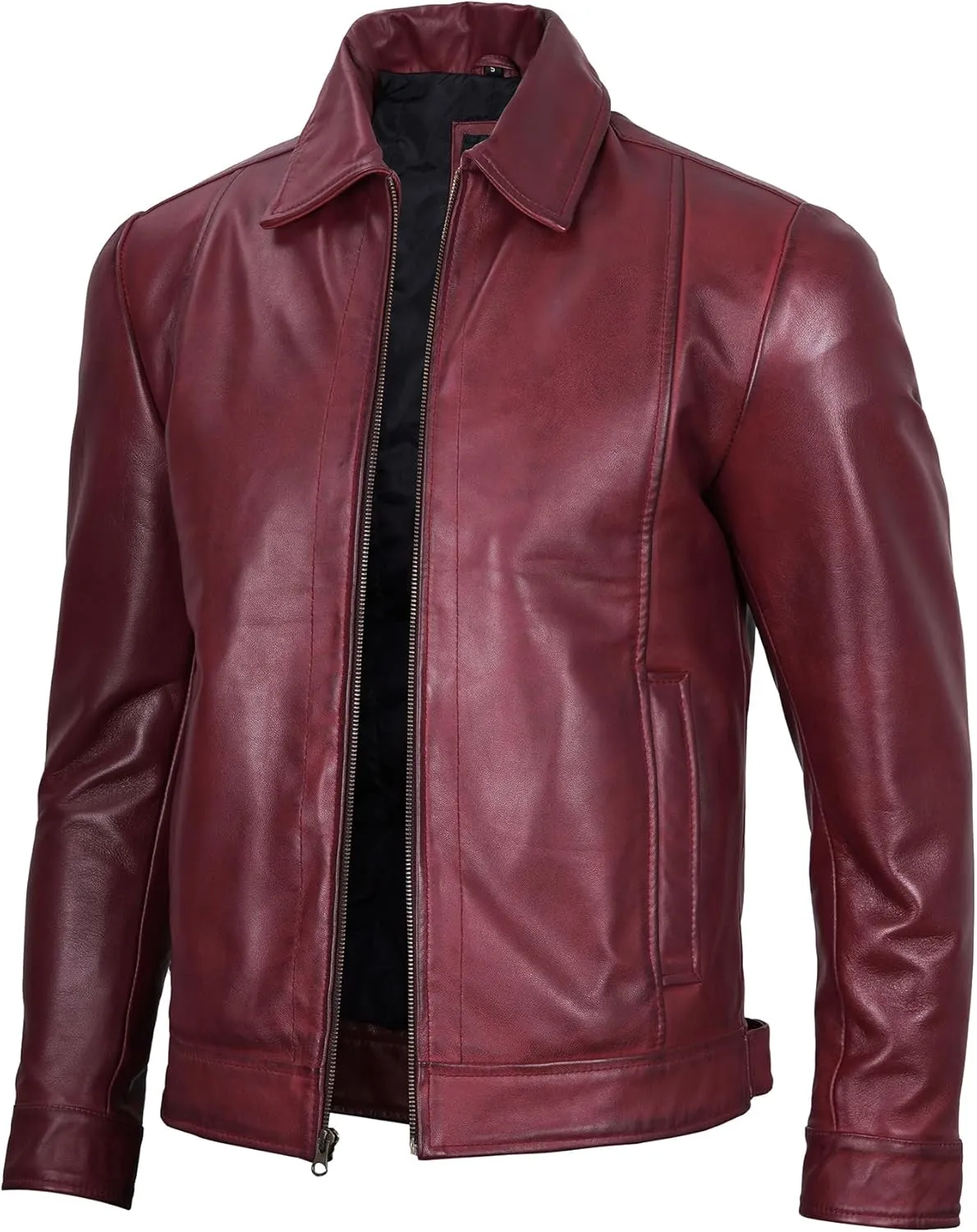 Brown Leather Jacket Men - Black Real Lambskin Mens Leather Jacket