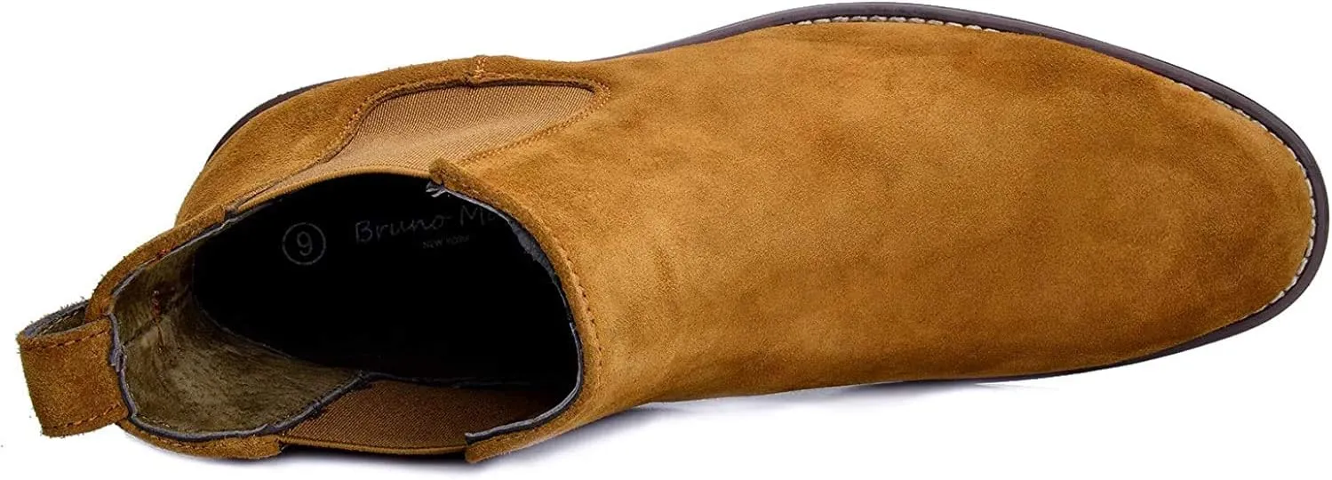 Bruno Marc Men's Suede Leather Chelsea Ankle Boots