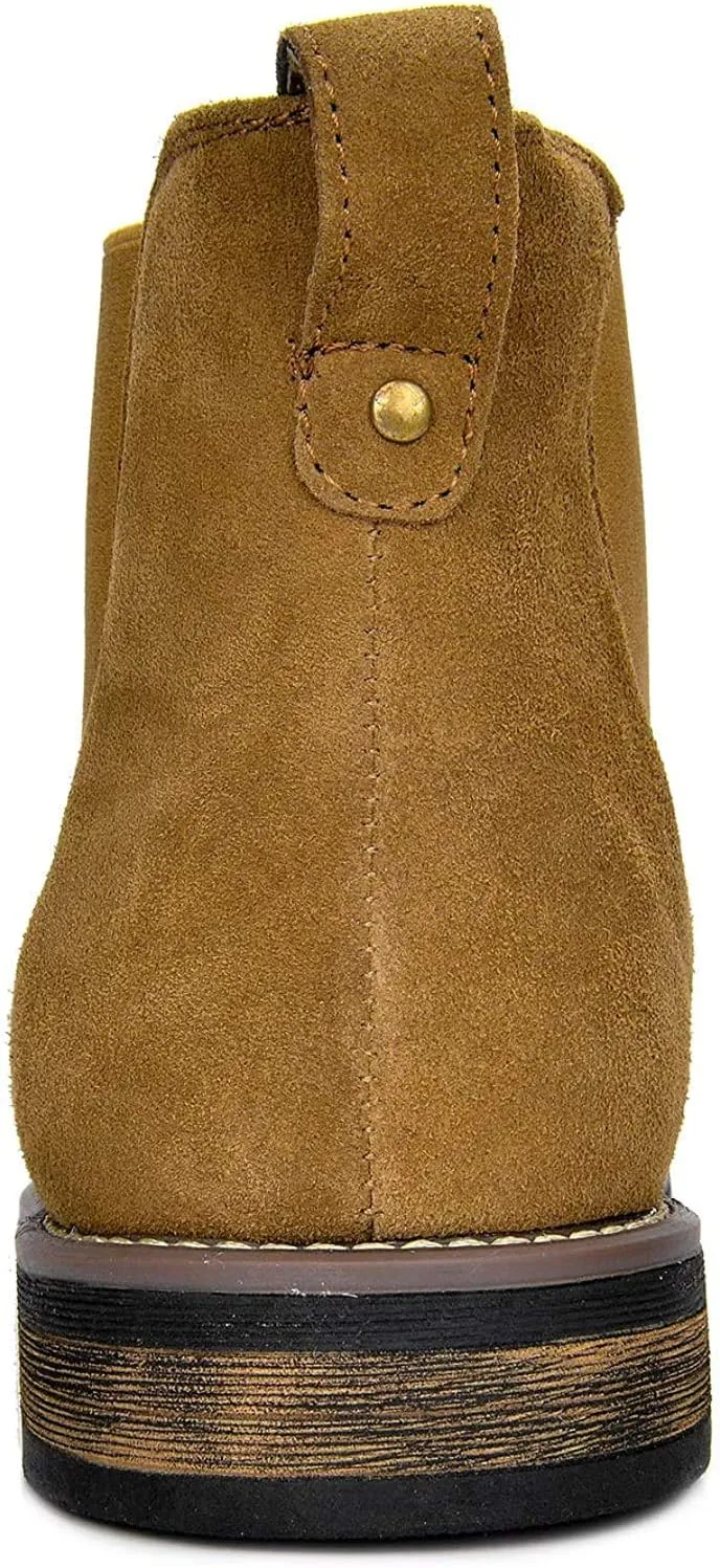 Bruno Marc Men's Suede Leather Chelsea Ankle Boots