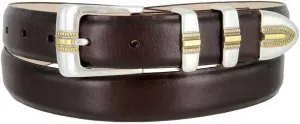 BS8216 Genuine Full-Grain Cowhide Leather Designer Golf Dress Belt 1-1/8"(30mm) Wide