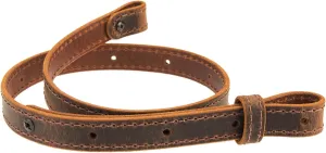 Buffalo Leather Rifle Gun Sling, Crazy Horse/Brown Stitch, Amish Handmade 1" Width - Made in The USA