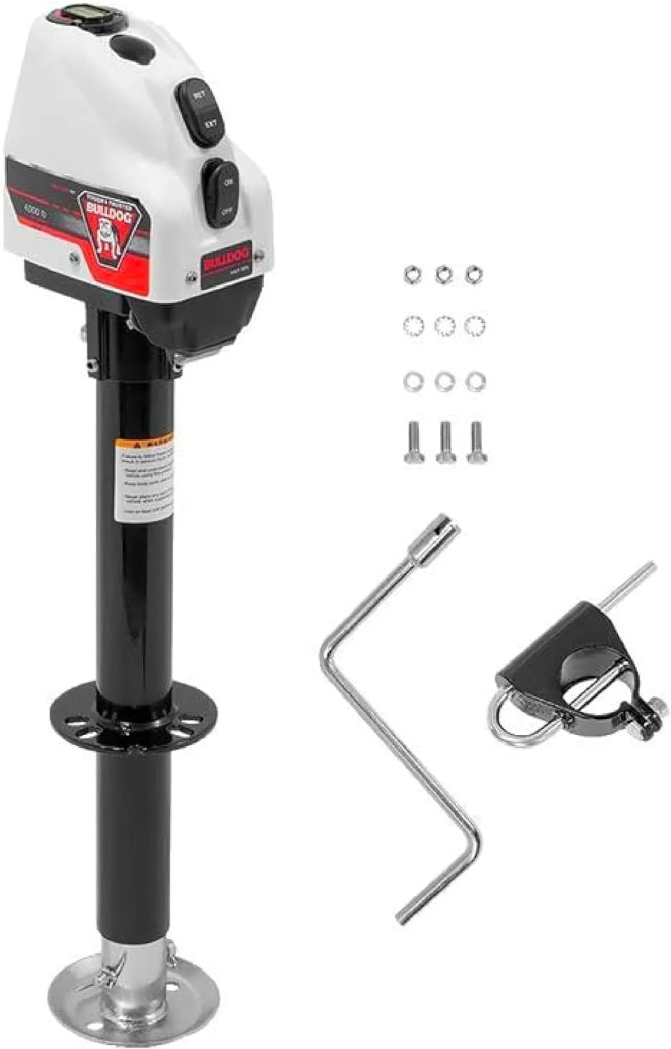 Bulldog Cases 500200 Powered Trailer Jack, A-Frame, 4,000 lbs. Lift Capacity, Bolt-On, 22 Inch Travel