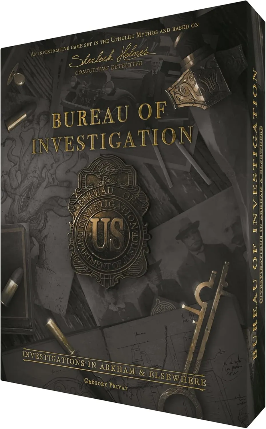 Bureau of Investigation: Investigations in Arkham & Elsewhere Board Game, Cooperative Mystery Game for Kids & Adults, Ages 14 , 1-8 Players, 120-240 Minute Playtime, Made by Space Cowboys