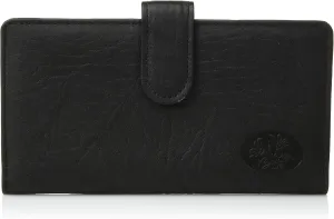 Buxton womens Heiress Pik-me-up® Keeper checkbook cases, Black, One Size US