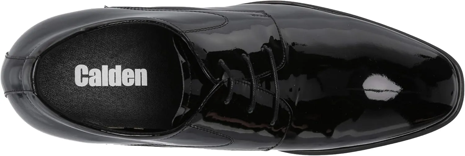 Calden Men's Invisible Height Increasing Elevator Shoes - Black Patent Leather Lace-up Formal Tuxedo Oxfords - 3 Inches Taller - K911929 - Size 10 D(M) US