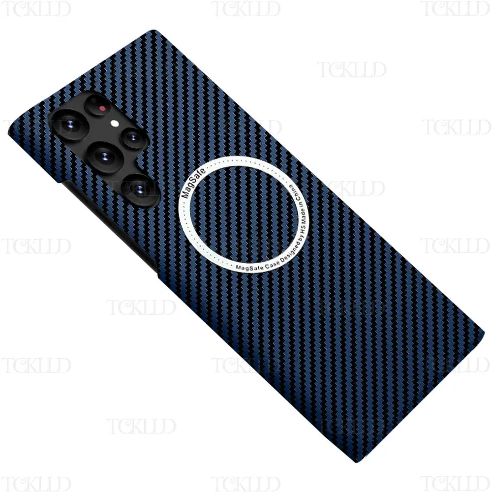 Carbon Fiber Texture Matte MagSafe Ultra Slim Case For Samsung Galaxy