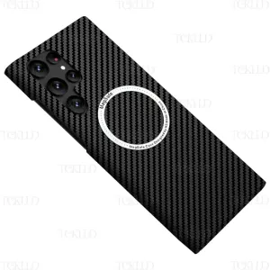 Carbon Fiber Texture Matte MagSafe Ultra Slim Case For Samsung Galaxy