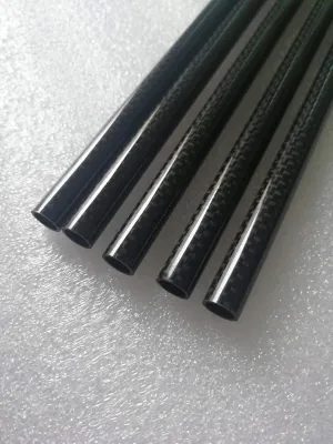 Carbon Fiber Tubes 6mm x 8mm x 430mm 2PC 3K Roll Wrapped Carbon Fiber Pipes for Quadcopter Multicoptor Frame Body Landing Gear 3D Printer Glossy Surface