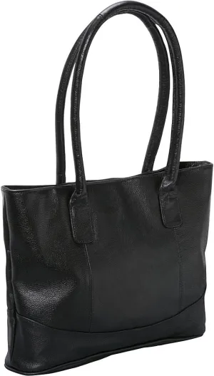 Casual Leather Handbag - Black (#1827-0)
