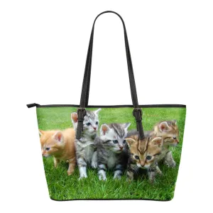 Cat Tote Bag - Small Leather Tote
