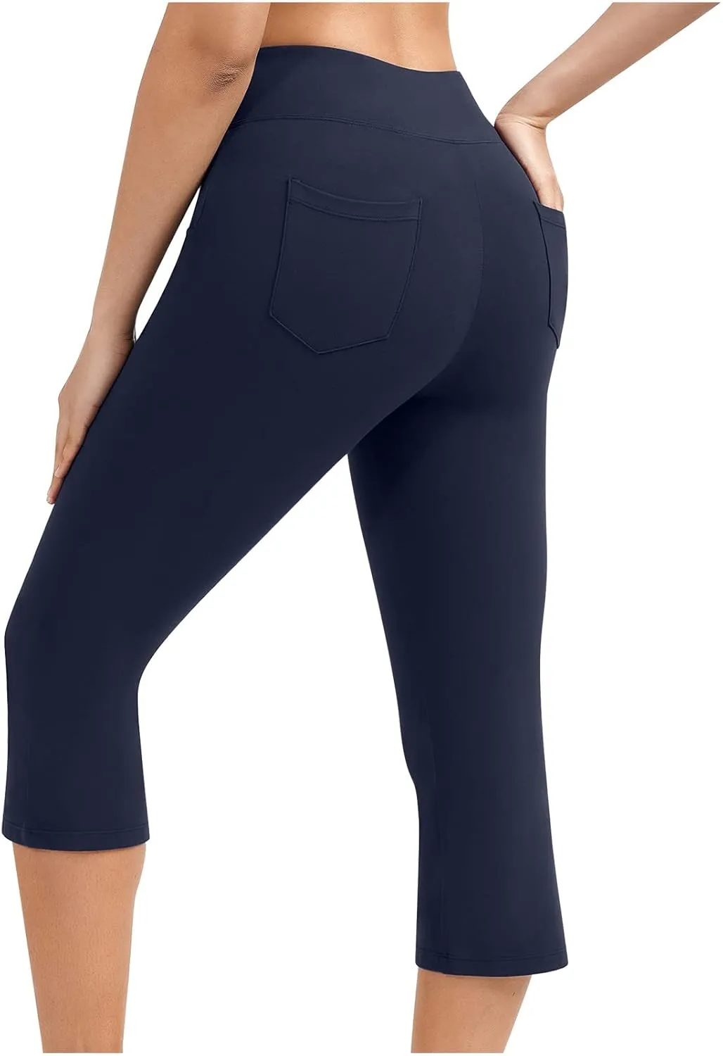Ceboyel Women High Waist Capri Yoga Pants Soft Workout Sweatpants Causal Lounge Crop Pants Comfy Active Jogger 2023