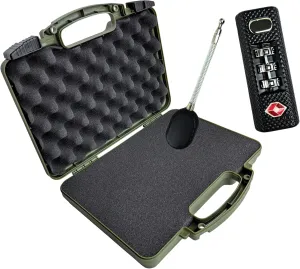 Cedar Mill Fine Firearms TSA Approved Gun Case - Gun Carry-on Bag for Handgun & 9mm Pistol, Revolver - Airline Approved Hard Case and TSA Approved Travel Locks for Luggage, Gym Locker & Guncase Bundle