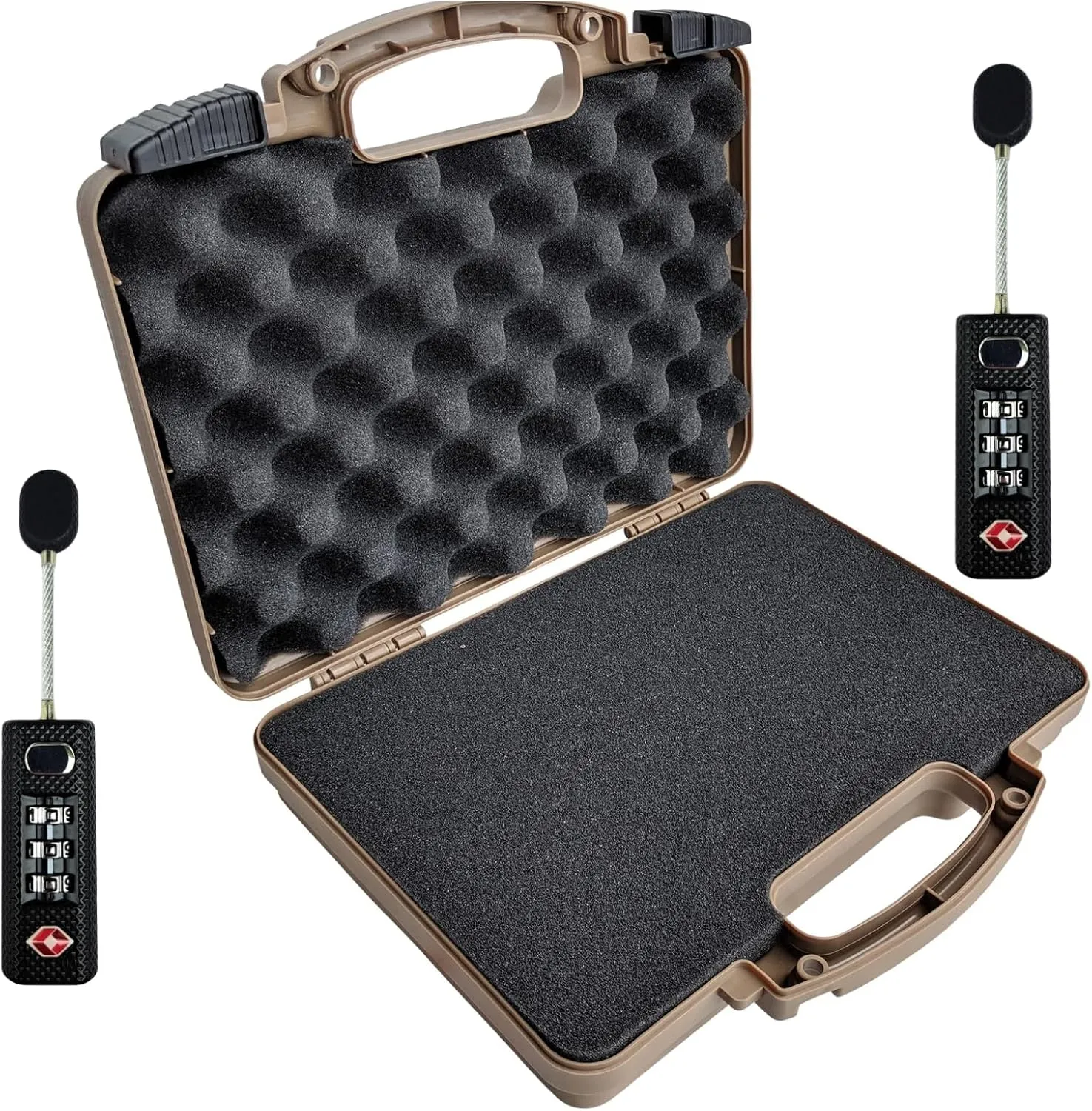 Cedar Mill Fine Firearms TSA Approved Travel Locks for Luggage, Gym Locker & Guncase TSA Approved Gun Case - Gun Carry-on Bag for Handgun & 9mm Pistol, Revolver - Airline Approved Hard Case.