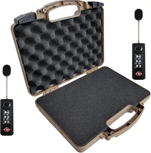 Cedar Mill Fine Firearms TSA Approved Travel Locks for Luggage, Gym Locker & Guncase TSA Approved Gun Case - Gun Carry-on Bag for Handgun & 9mm Pistol, Revolver - Airline Approved Hard Case.