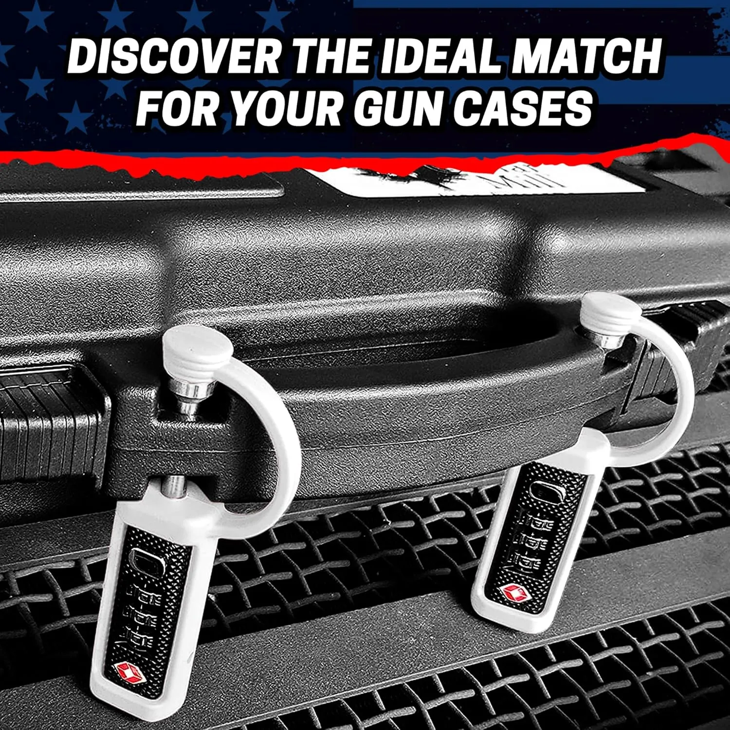 Cedar Mill TSA Approved Gun Case Lock – Durable, Cut-Resistant Security TSA Locks for Gun Case, Pistol Case, Revolver Gun Case or Firearms – Child-Safe Trigger Locks for Rifles and Shotguns