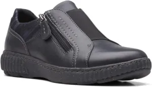 Clarks Caroline Cove Black Leather 7.5 B (M)
