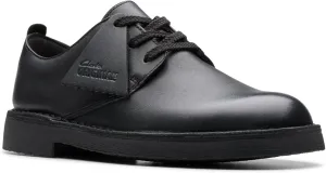 Clarks Kids Original Desert London O Black Leather, Black Leather, 12.5 Wide Big Kid