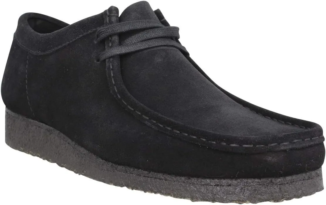 Clarks Originals Mens Wallabee Suede Leather Black Shoes 8 US