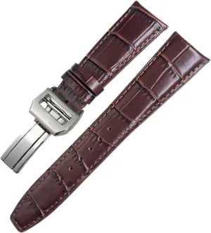 Classic Alligator Texture Leather Watchband 20mm 21mm 22mm Fit for IWC Pilot Series IW500107 IW371604 IW500710 PORTUGIESER Strap