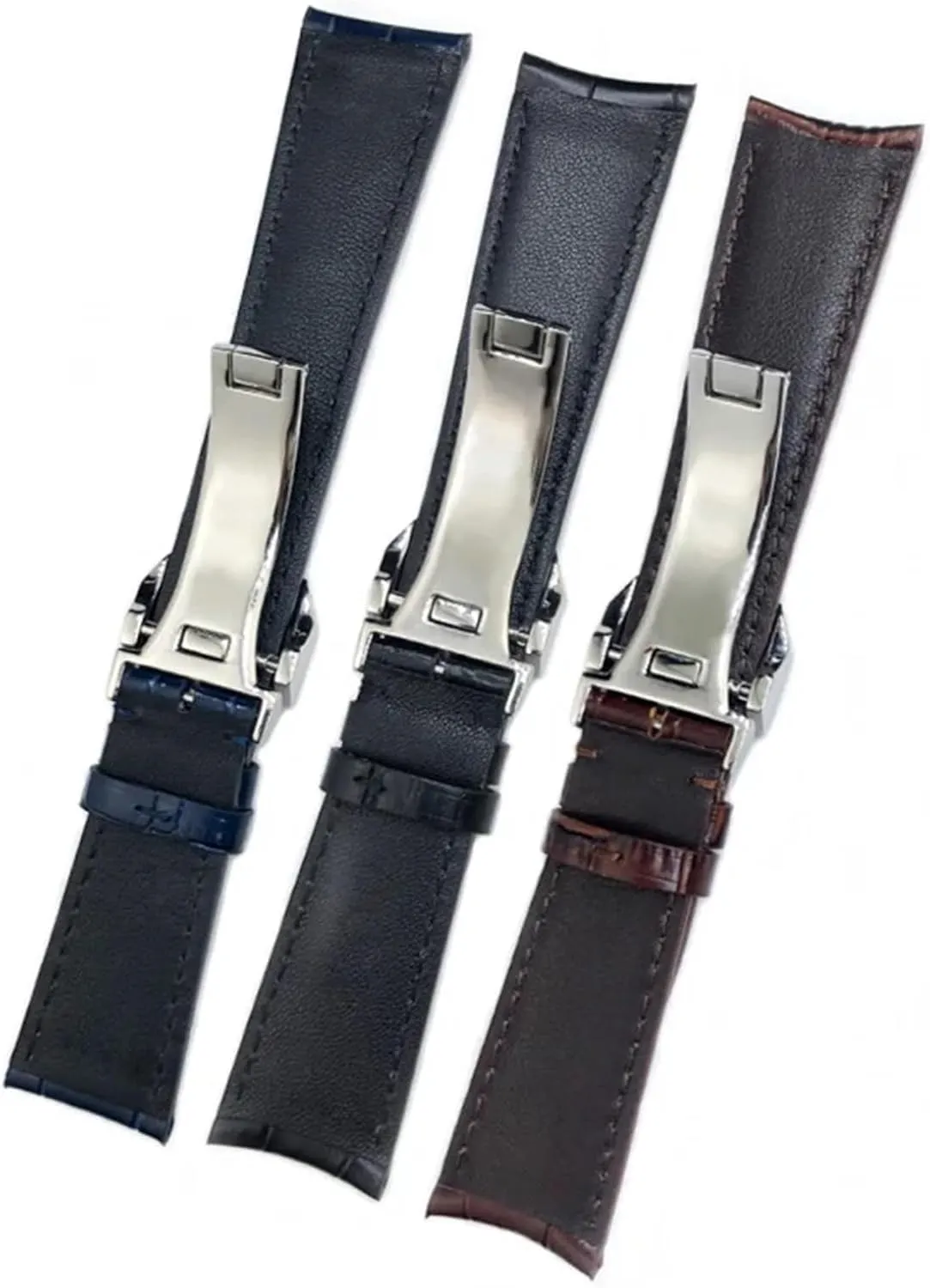 Classic Alligator Texture Leather Watchband 20mm 21mm 22mm Fit for IWC Pilot Series IW500107 IW371604 IW500710 PORTUGIESER Strap