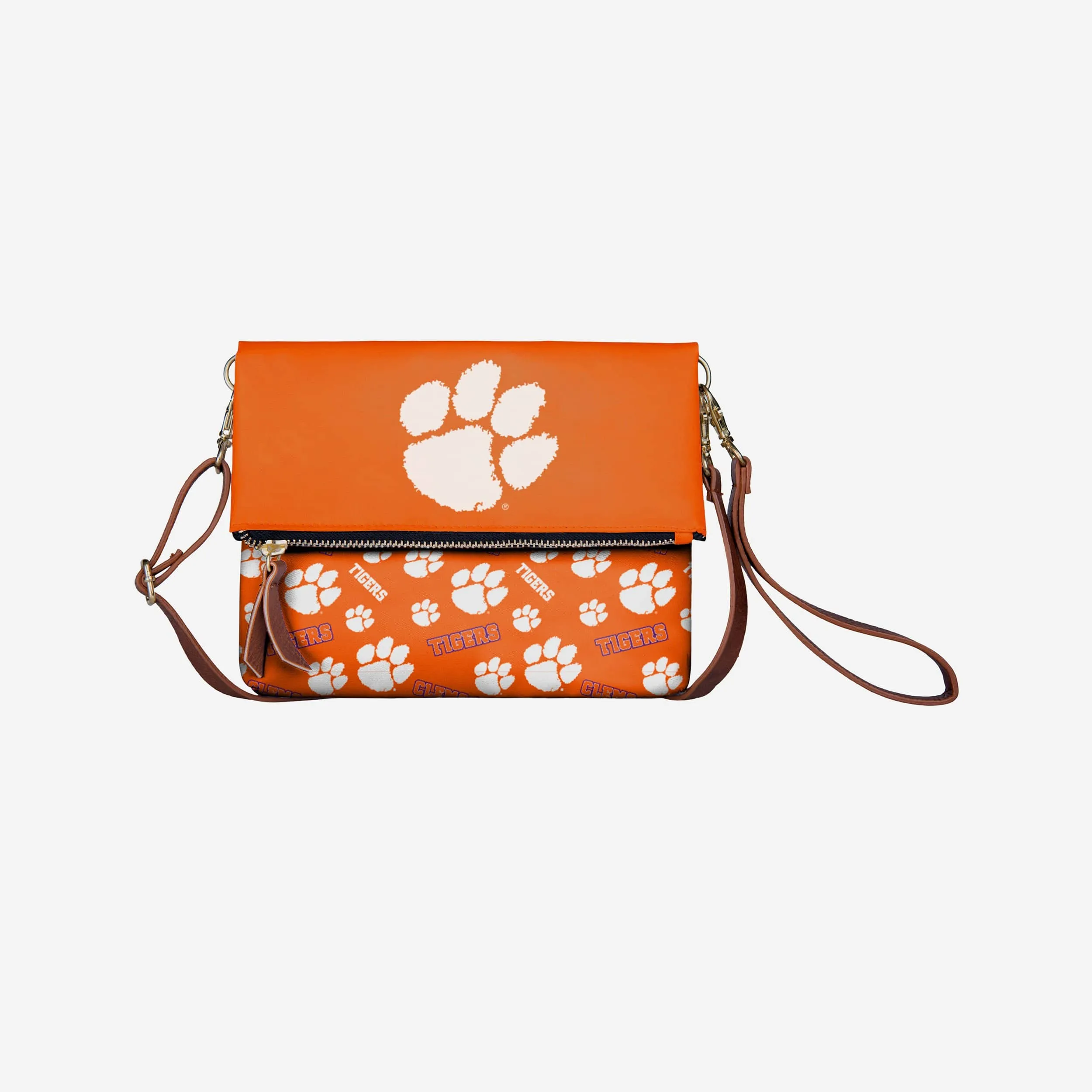 Clemson Tigers Printed Collection Foldover Tote Bag