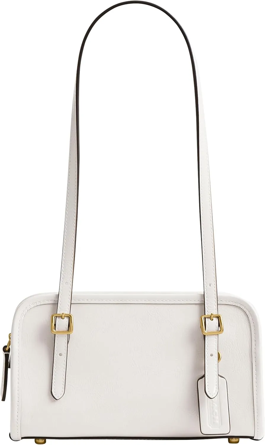 Coach Crinkle Patent Swing Zip Bag 20, B4/Chalk
