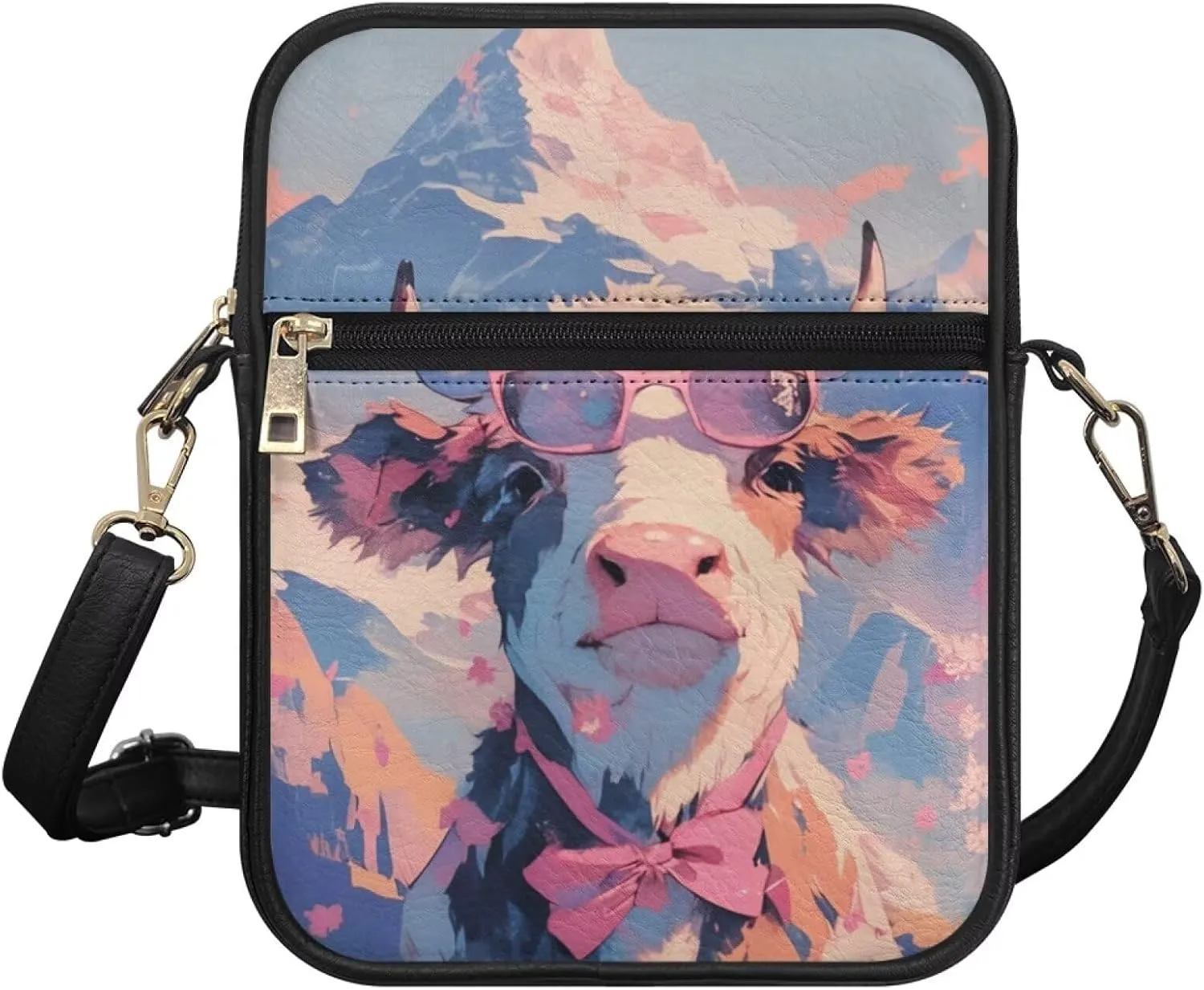 COEQINE Cute Crossbody Bag for Women Kawaii Messenger Bags Purse Cell Phone Shoulder Bag Mini Wallet Over Shoulder Strap