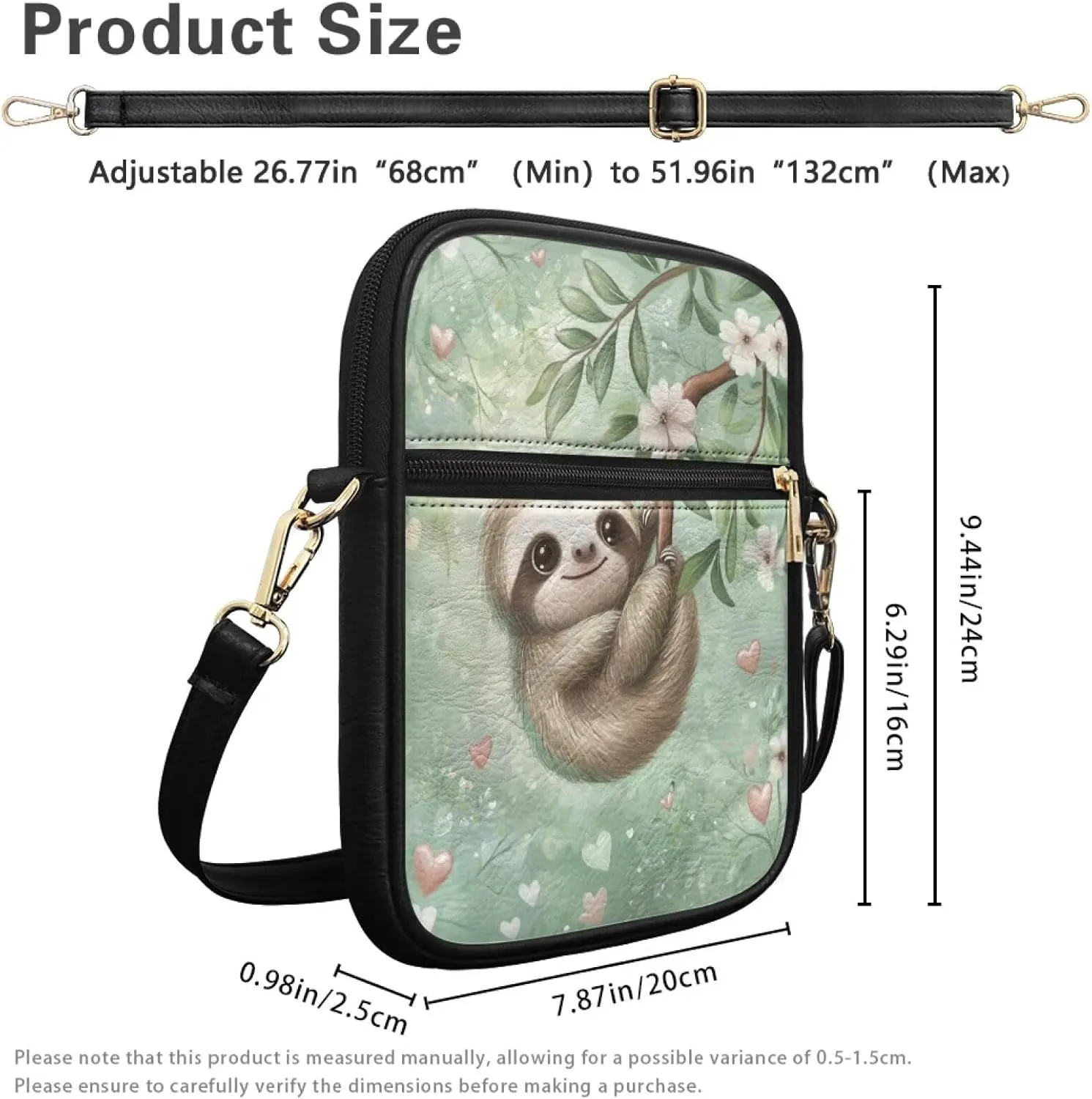 COEQINE Cute Crossbody Bag for Women Kawaii Messenger Bags Purse Cell Phone Shoulder Bag Mini Wallet Over Shoulder Strap