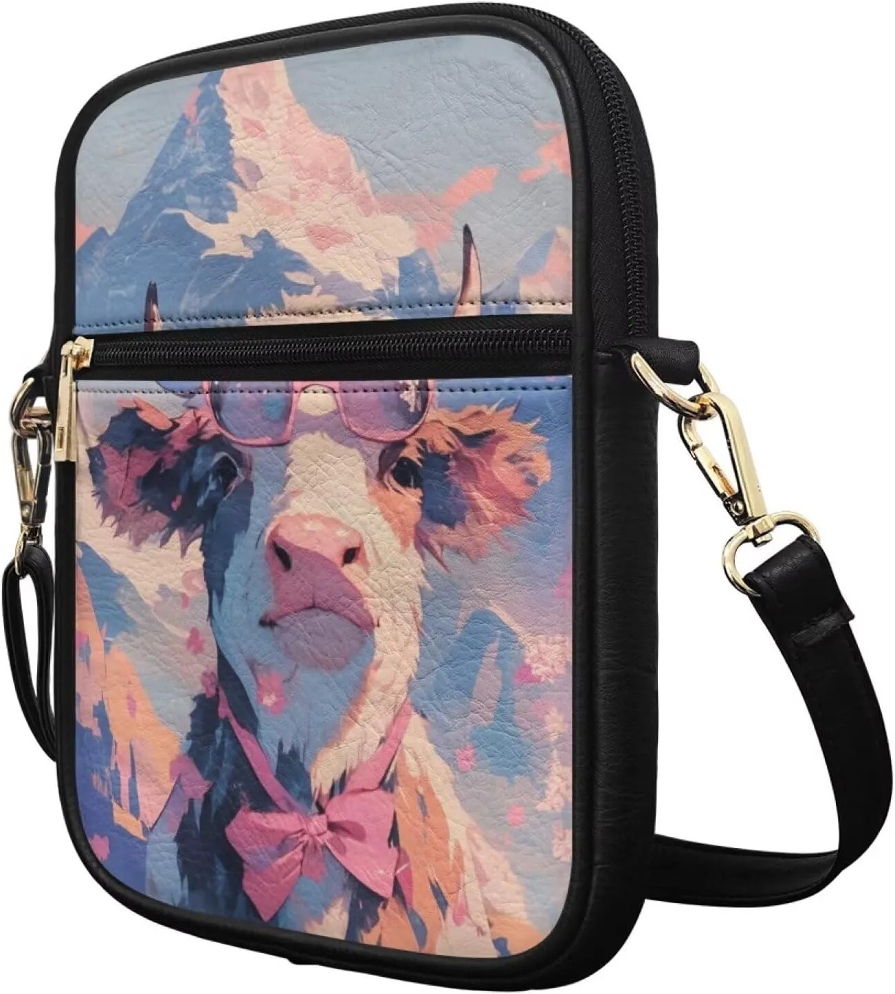 COEQINE Cute Crossbody Bag for Women Kawaii Messenger Bags Purse Cell Phone Shoulder Bag Mini Wallet Over Shoulder Strap
