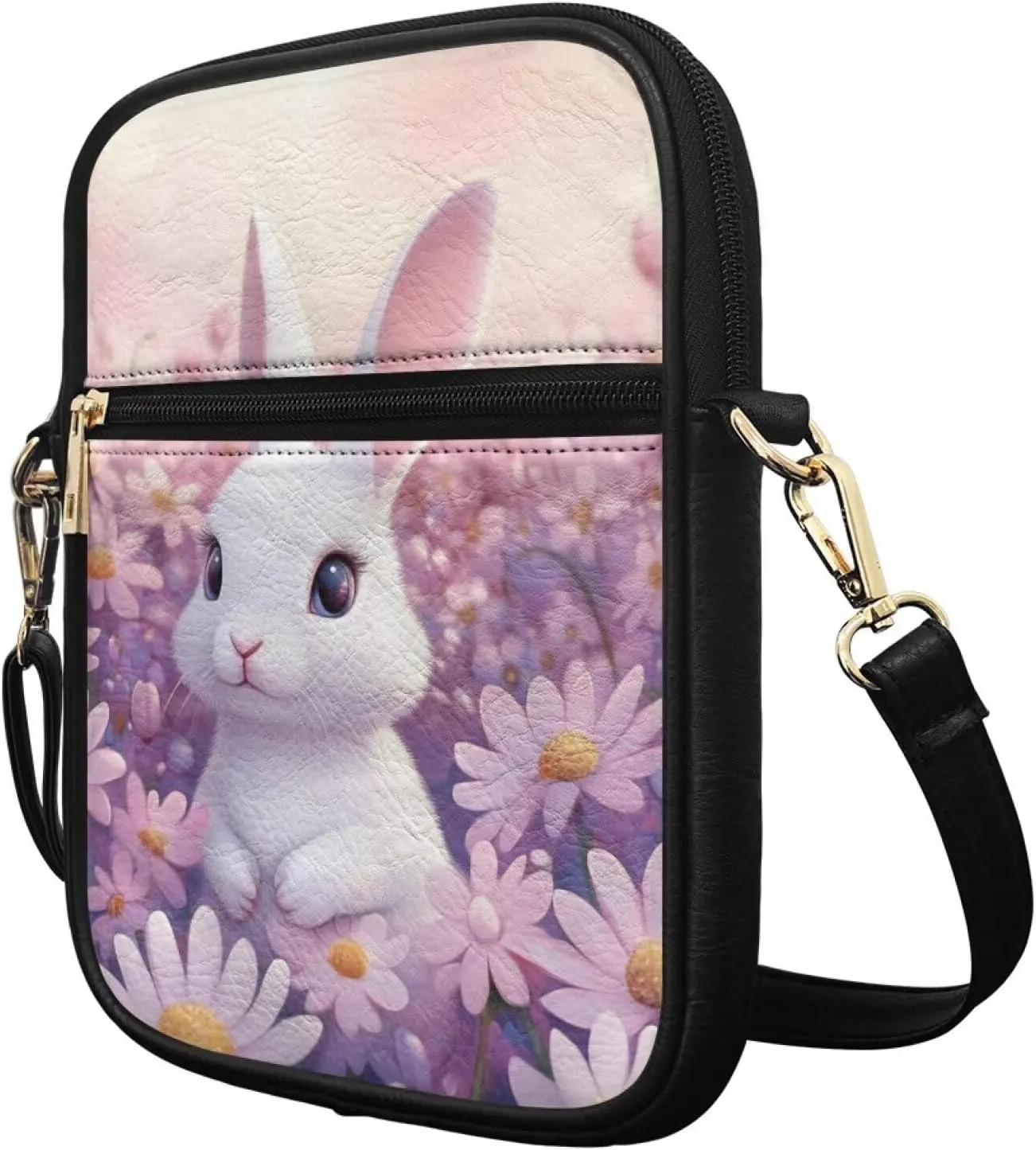 COEQINE Cute Messenger Bag for Women Pink Leather Crossbody Shoulder Bag Handbag Satchel Bags for Work Travel