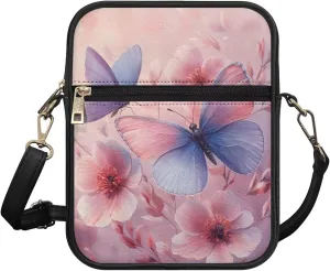 COEQINE Cute Messenger Bag for Women Pink Leather Crossbody Shoulder Bag Handbag Satchel Bags for Work Travel