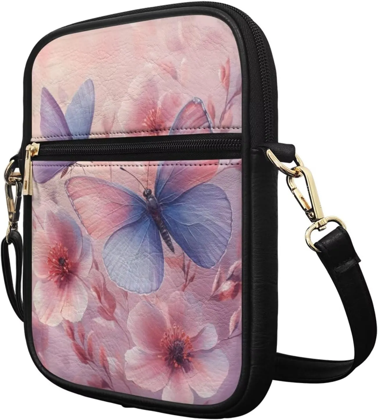 COEQINE Cute Messenger Bag for Women Pink Leather Crossbody Shoulder Bag Handbag Satchel Bags for Work Travel