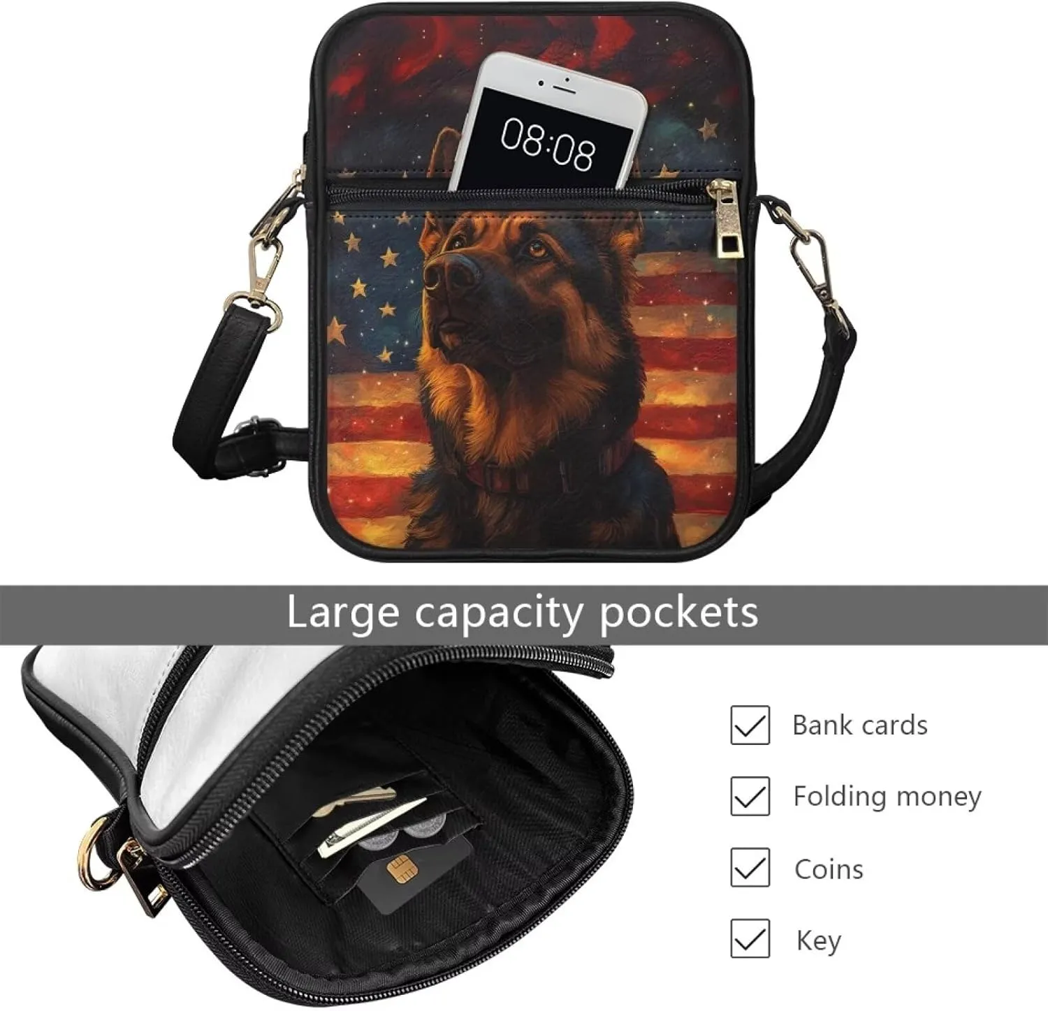 COEQINE Leather Messenger Bag for Men Crossbody Shoulder Bag for Work Cell Phone for Travel Gym
