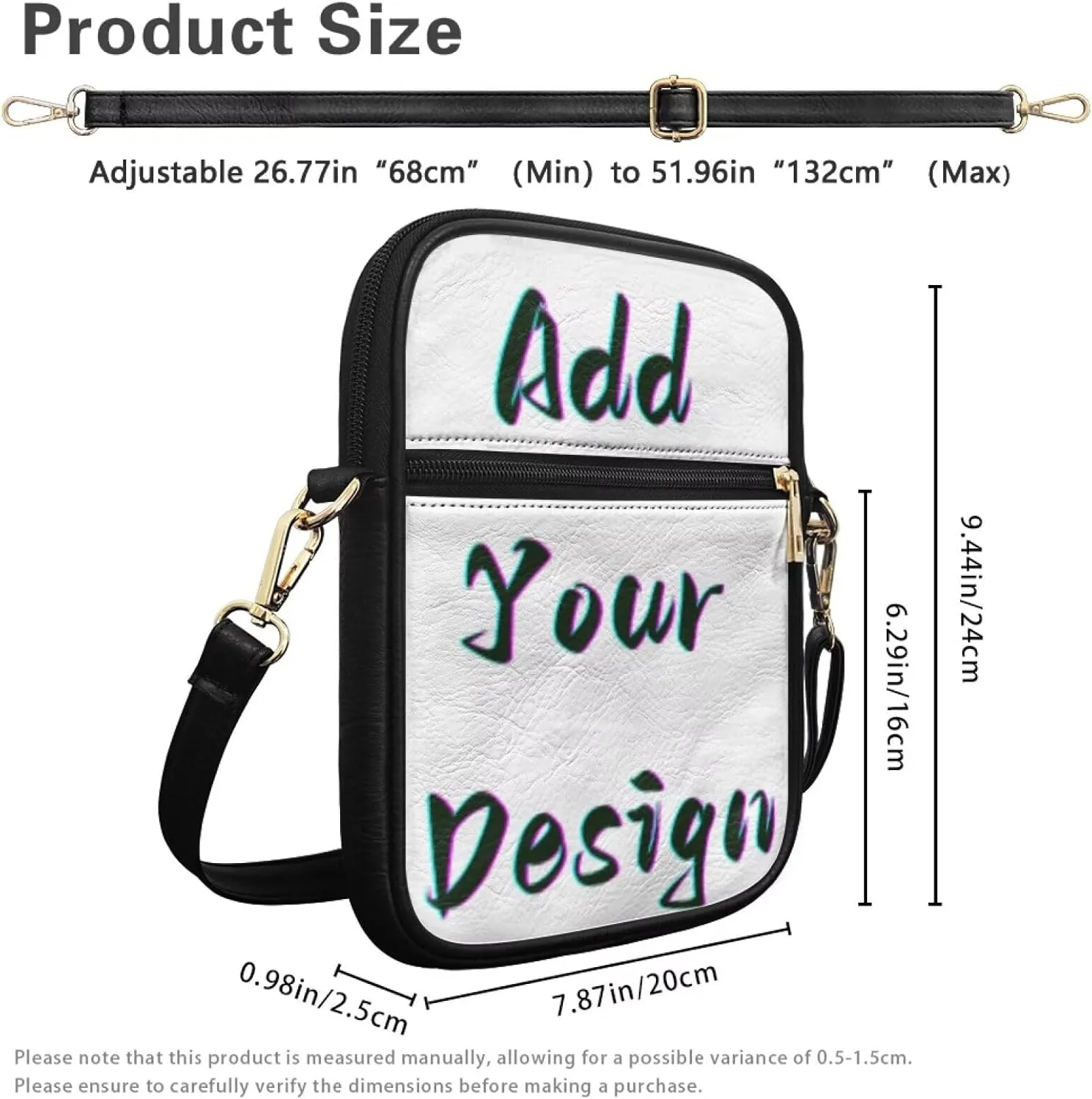 COEQINE Leather Messenger Bag for Men Crossbody Shoulder Bag for Work Cell Phone for Travel Gym