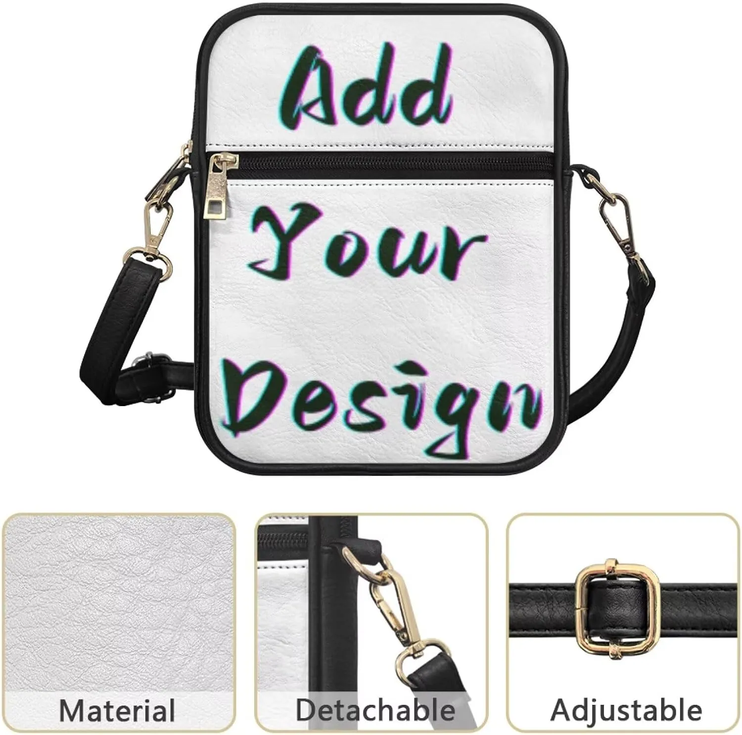 COEQINE Leather Messenger Bag for Men Crossbody Shoulder Bag for Work Cell Phone for Travel Gym