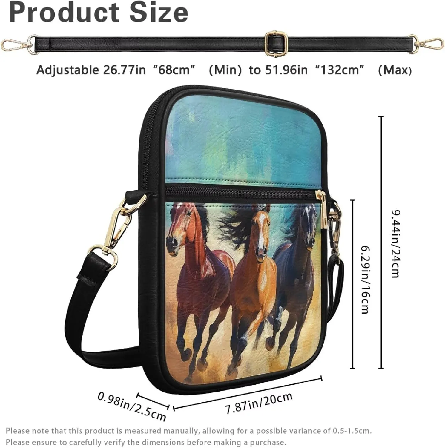 COEQINE Leather Messenger Bag for Men Crossbody Shoulder Bag for Work Cell Phone for Travel Gym