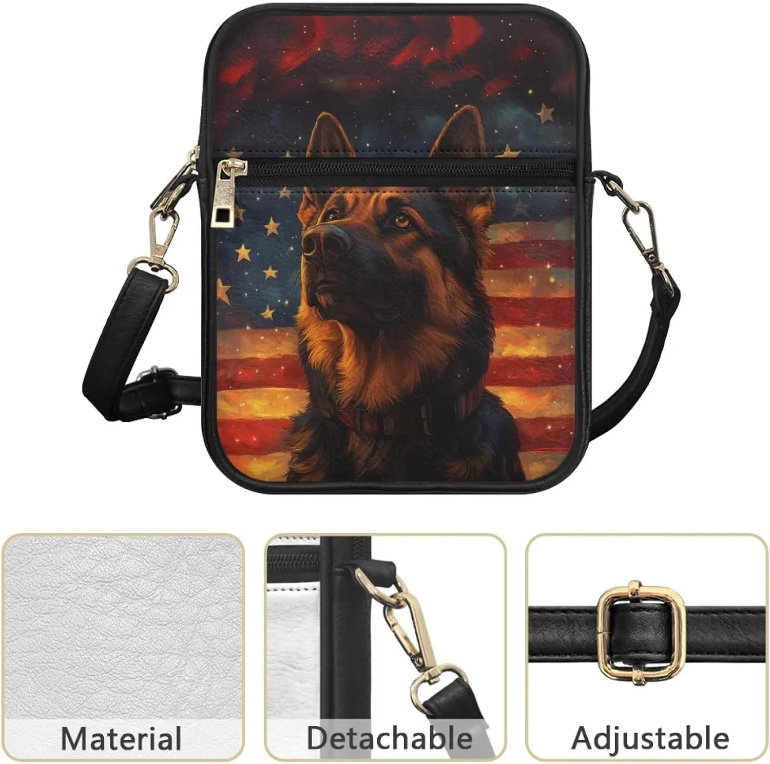 COEQINE Leather Messenger Bag for Men Crossbody Shoulder Bag for Work Cell Phone for Travel Gym