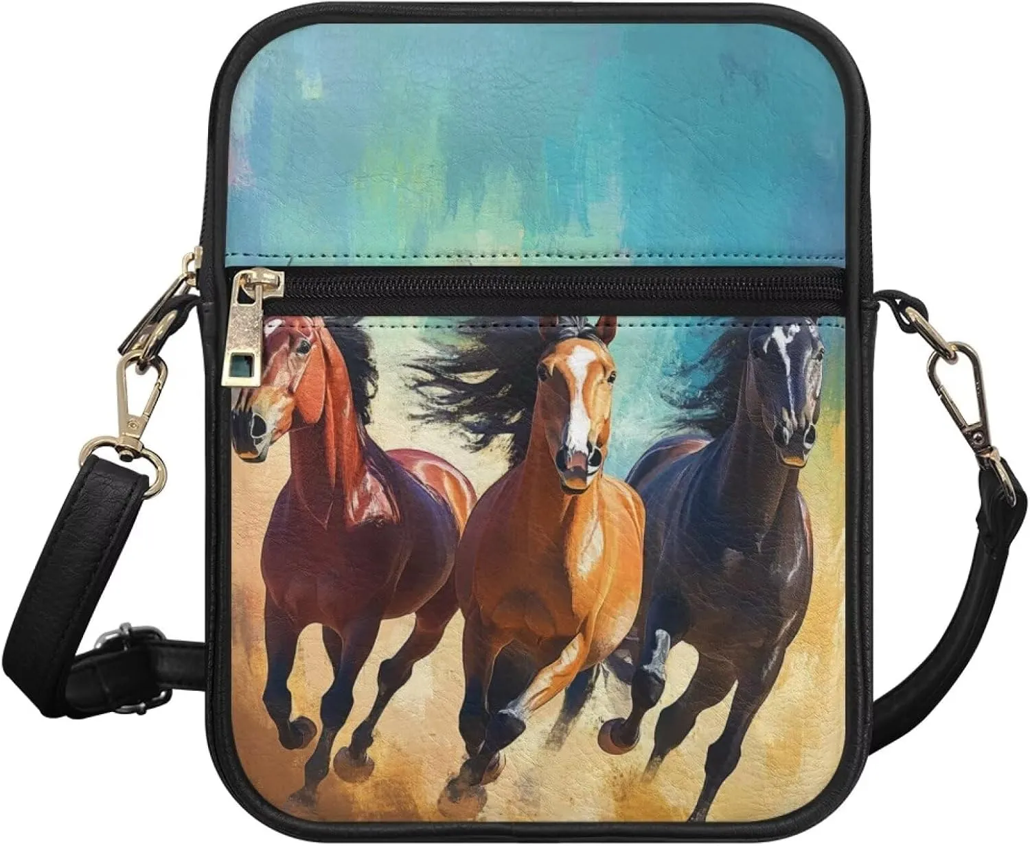 COEQINE Leather Messenger Bag for Men Crossbody Shoulder Bag for Work Cell Phone for Travel Gym