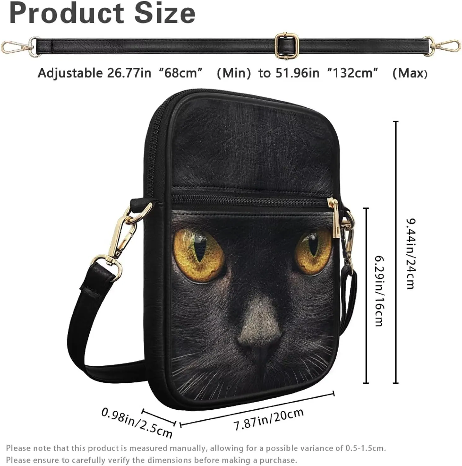 COEQINE Leather Messenger Bag for Men Crossbody Shoulder Bag for Work Cell Phone for Travel Gym
