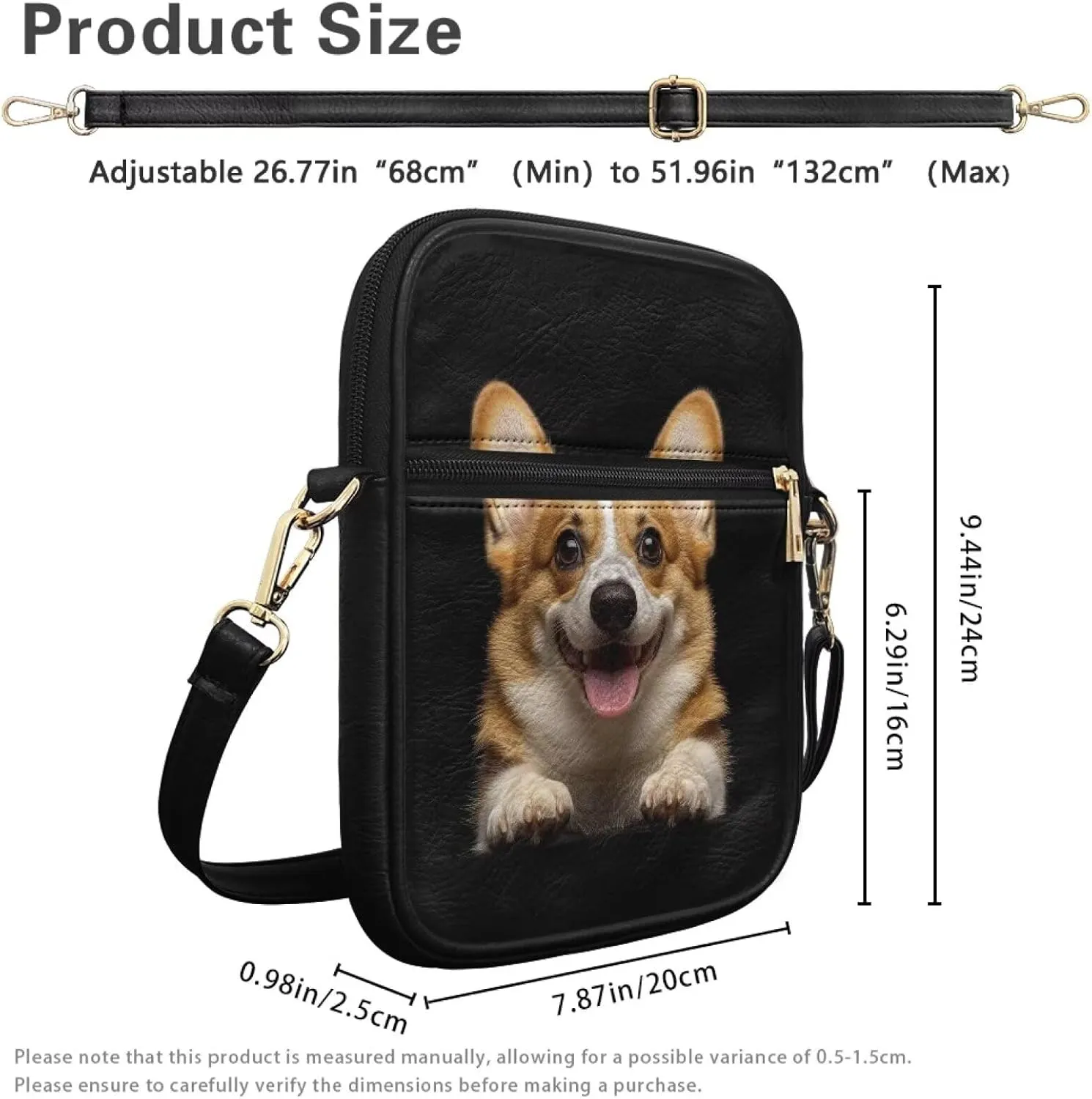 COEQINE Leather Messenger Bag for Men for Work Waterproof Crossbody Bag Adult Aesthetic Small Shing Bag for Cell Phone Case