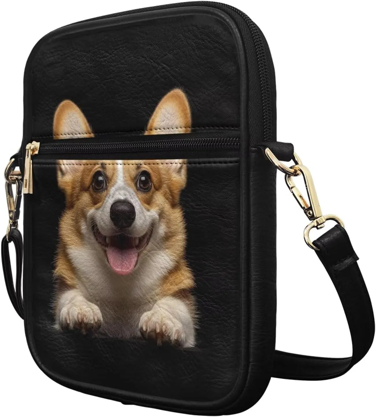 COEQINE Leather Messenger Bag for Men for Work Waterproof Crossbody Bag Adult Aesthetic Small Shing Bag for Cell Phone Case