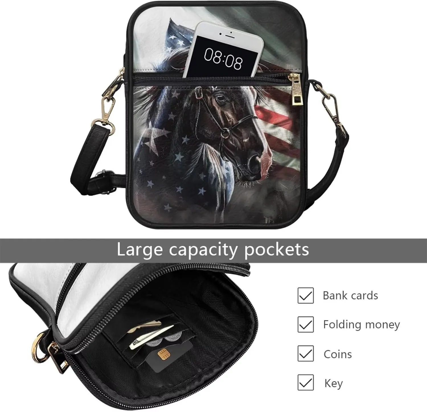 COEQINE Leather Messenger Bag for Men for Work Waterproof Crossbody Bag Adult Aesthetic Small Shing Bag for Cell Phone Case
