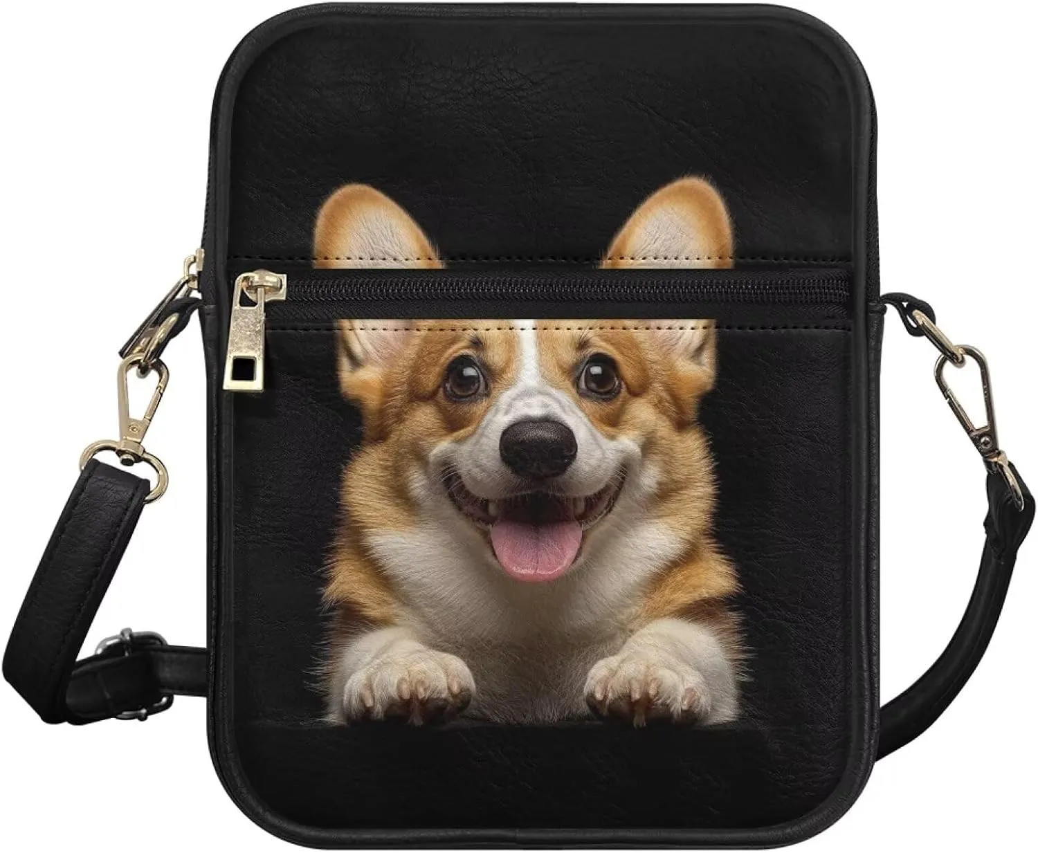 COEQINE Leather Messenger Bag for Men for Work Waterproof Crossbody Bag Adult Aesthetic Small Shing Bag for Cell Phone Case