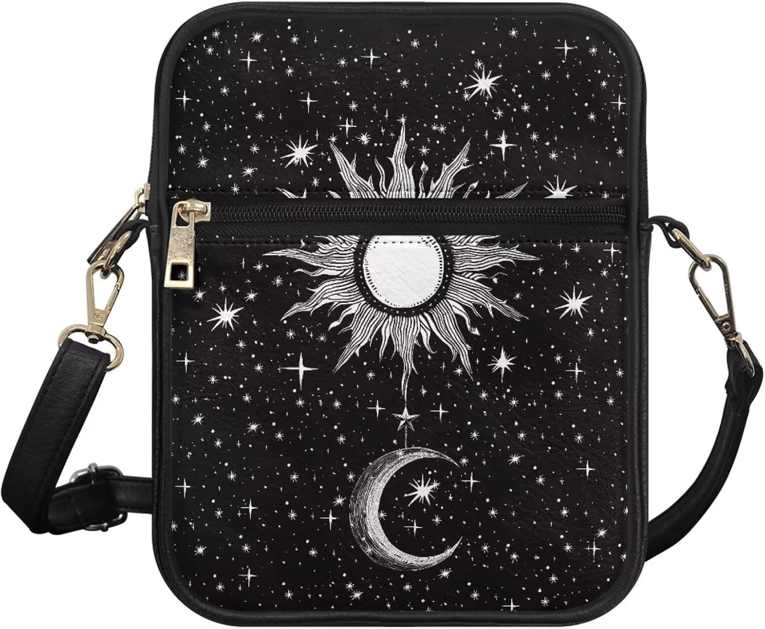 COEQINE Leather Messenger Bag for Men for Work Waterproof Crossbody Bag Adult Aesthetic Small Shing Bag for Cell Phone Case