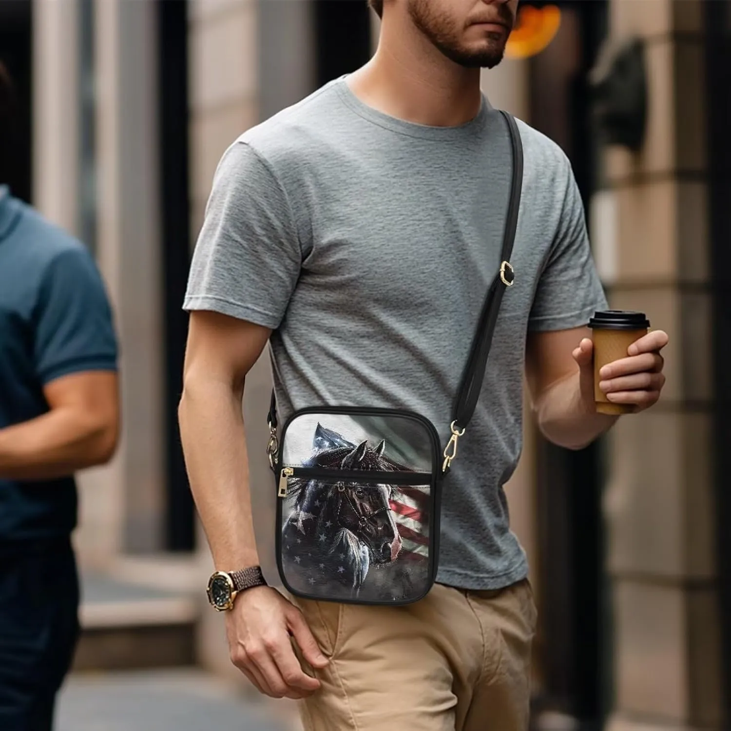 COEQINE Leather Messenger Bag for Men for Work Waterproof Crossbody Bag Adult Aesthetic Small Shing Bag for Cell Phone Case