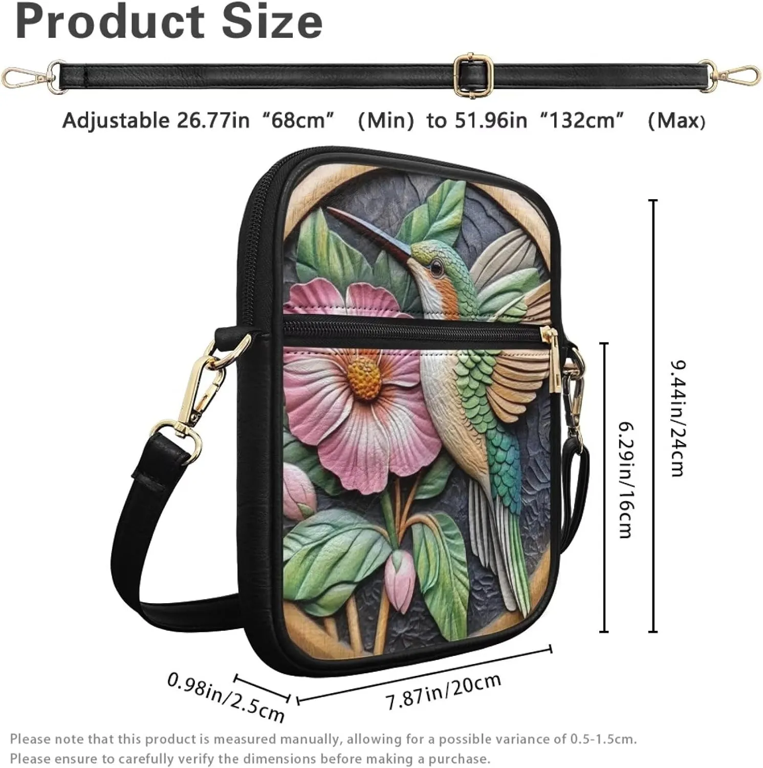 COEQINE Womens Messenger Bag with Zipper Leather Messenger Purse for Woman Crossbody Purse with Adjustable Strap Handbag